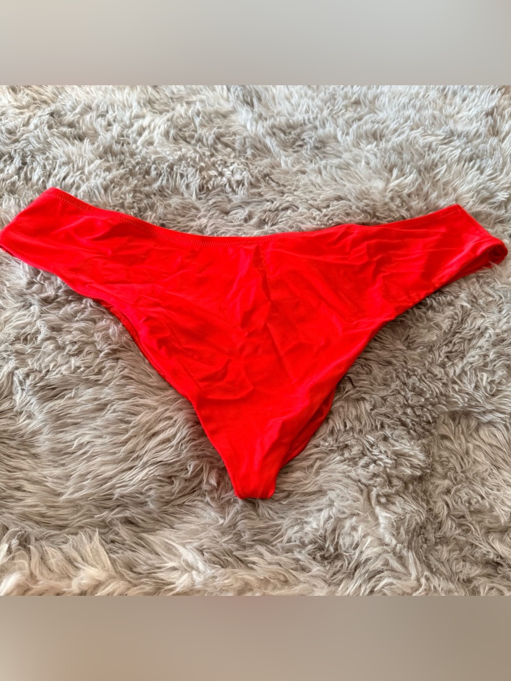 Curvy Beach red cheeky bottom 3x